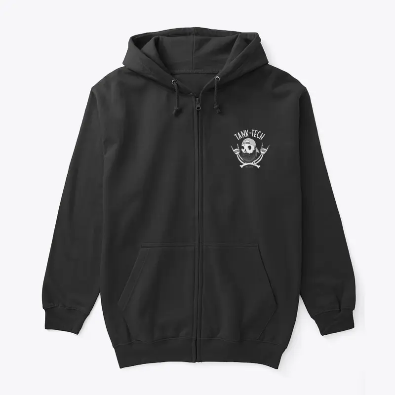 Skull Beard Zip Hoodie (Colors)