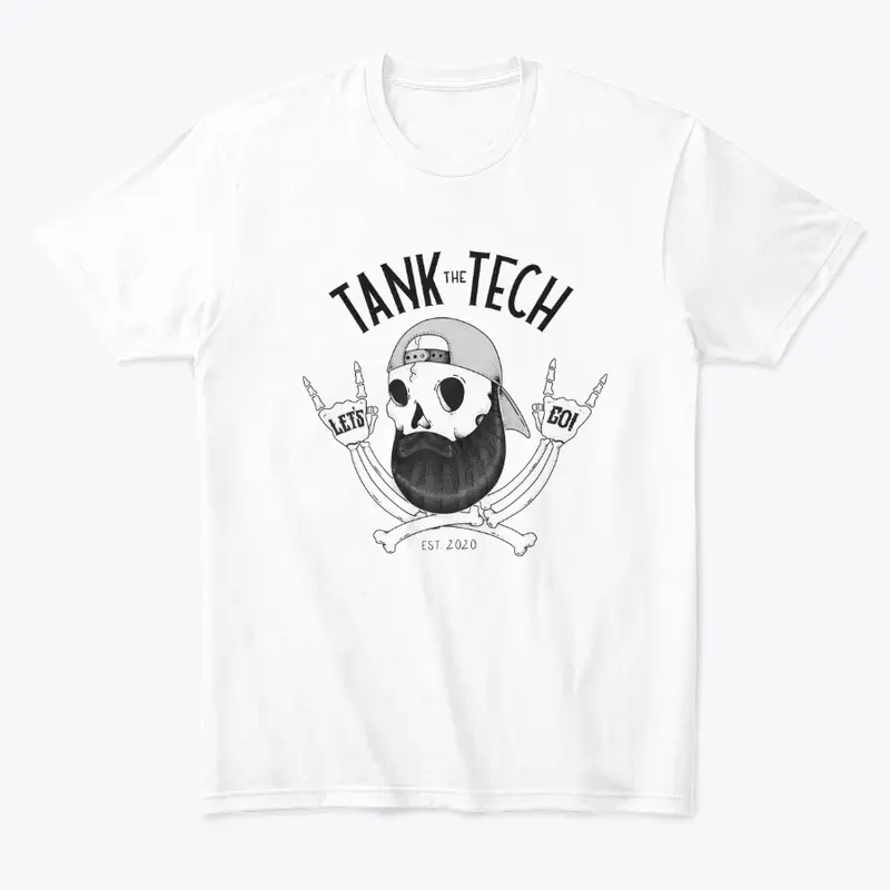 Skull Beard T-Shirt (White)