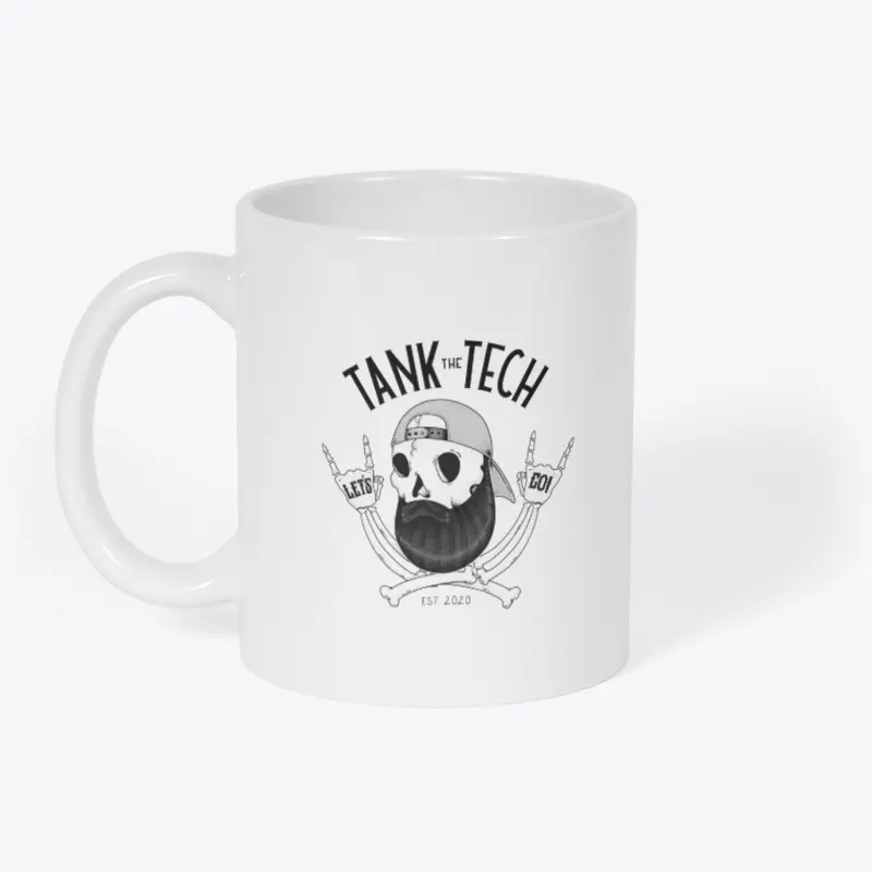 Skull Beard Coffee Mug (Multiple Colors)