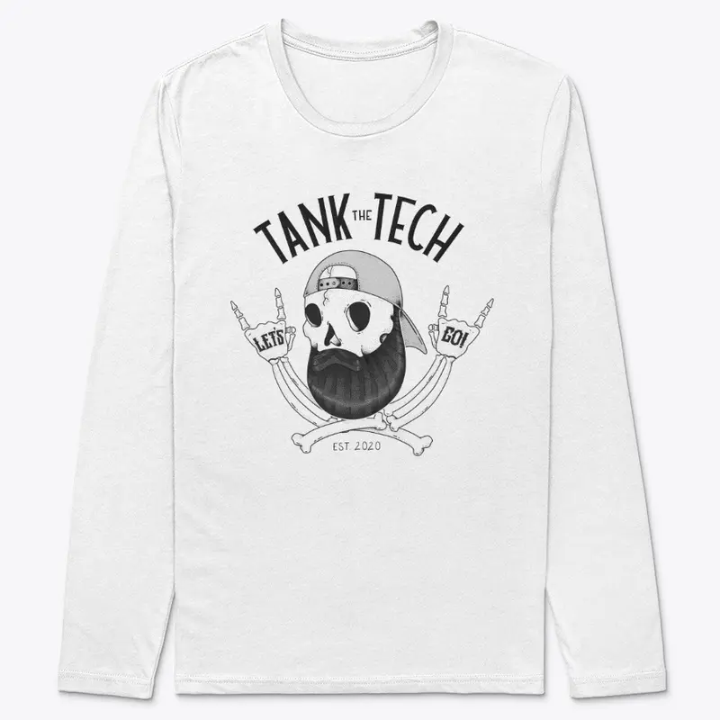 Skull Beard Long Sleeve (White)